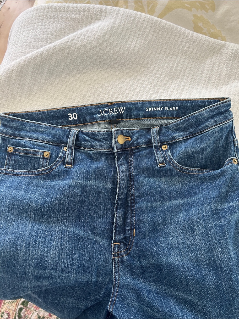 J. Crew Blue Skinny Flare Jeans - Picture 4 of 9